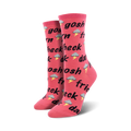 Lifestyle shot of a person's feet wearing the 'I Swear' socks. The socks are the focus.