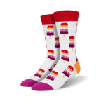Lifestyle product shot showing the socks on a person's feet.