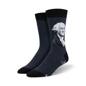 president washington george washington themed mens blue novelty crew socks