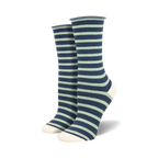 Side angle showing the solid brown heel on the brown striped sock.