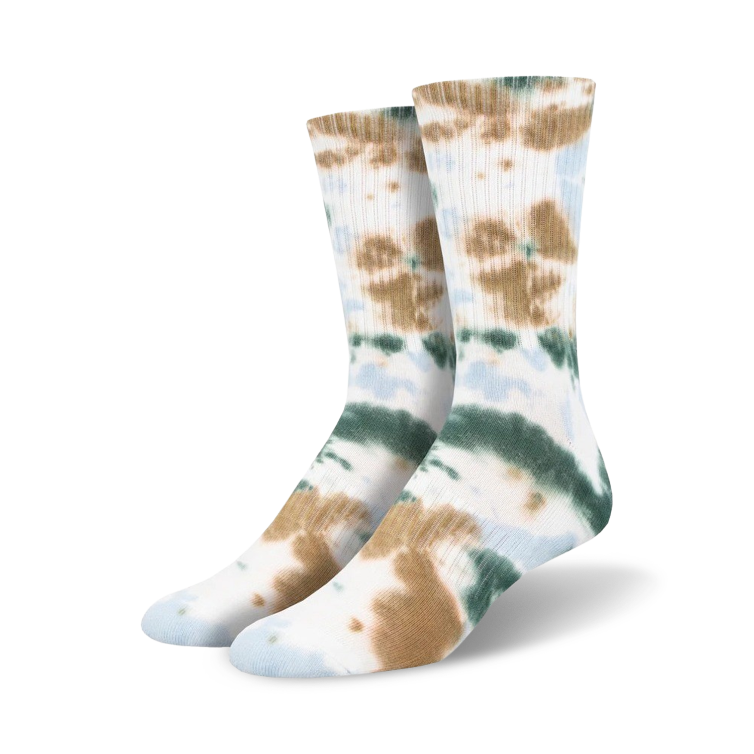 Lifestyle shot of a person wearing the tie-dye athletic crew socks during a workout.