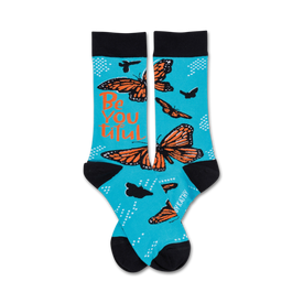 beyoutiful inspirational themed womens blue novelty crew socks