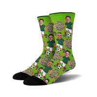 Custom Face - Mexico Soccer Fan Socks 2026
