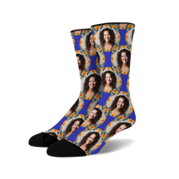 Custom Personalized Photo Flower Socks