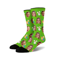 Custom Face - Easter Bunny socks # 2