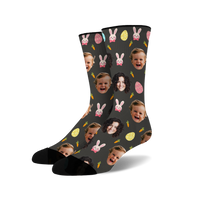 Custom Face - Easter Bunny socks # 1
