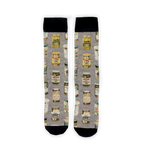 Another flat lay product shot of two Pickle Jar socks, this time from a slightly different angle.