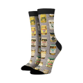 Close-up of Pickle Jar socks showing the detail of the pickle jar illustrations.
