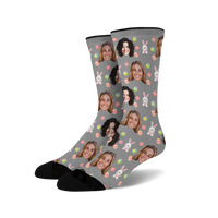 Custom Face - Easter Bunny socks # 4