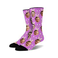 Custom Face - Easter Rabbit socks # 2