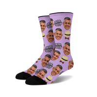 Custom Novelty Face Socks:  (Custom Face Grandpa #1)