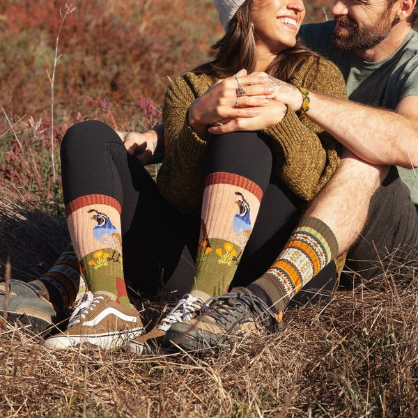 [lf] Quail and Poppies Wool