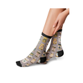 Lifestyle photo showing the Pickle Jars socks on a person's feet.