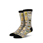 Flat lay product shot of the Pickle Jars socks.