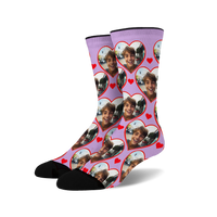 Custom Heart Photo Socks