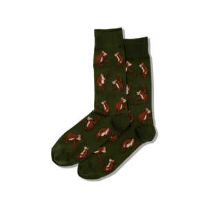 orangutans orangutan themed mens green novelty crew socks