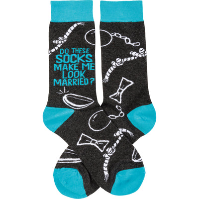 do these socks make me look married wedding themed mens black novelty crew socks