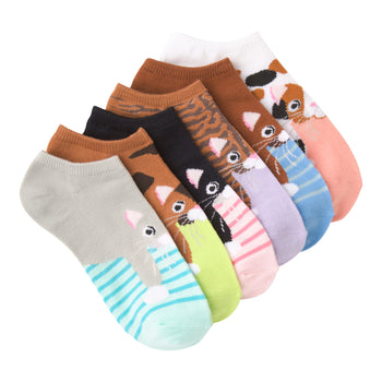 cats 6 pack cat themed womens multi novelty ankle socks