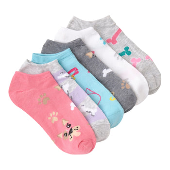 dogs 6 pack animals themed womens multi novelty ankle socks