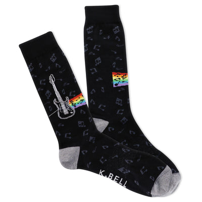 see the music music themed mens grey novelty crew socks