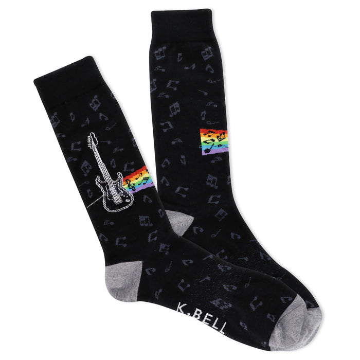 see the music music themed mens grey novelty crew socks }}