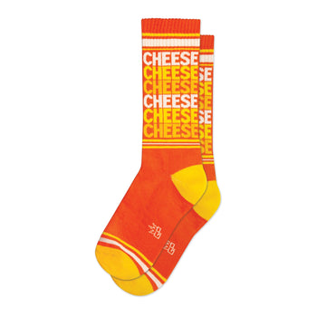 cheese cheese themed mens & womens unisex orange novelty crew^xl socks