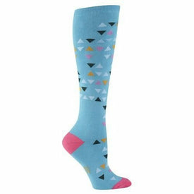 confetti new years themed womens blue novelty knee high socks