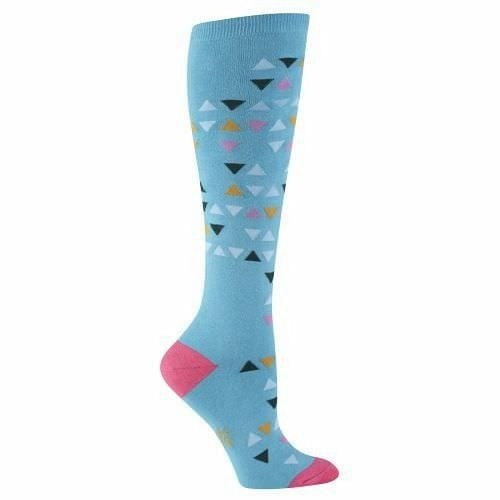 confetti new years themed womens blue novelty knee high socks }}